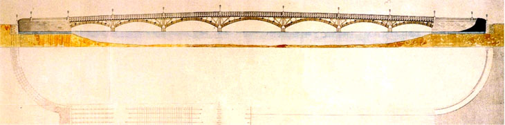 Проект Каменностровского моста через Малую Невку Августина Бетанкура
