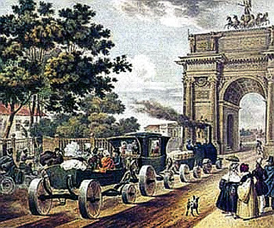 Сухопутный поезд В.Гурьева, 1830 г. (проект)