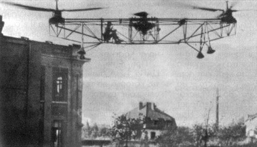 Вертолет Г.Флорина в рекордном полете. Бельгия - 1933